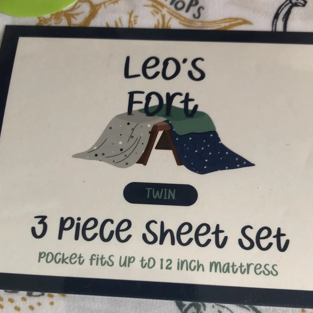 Leo's Fort TWIN Dinosaur 3-Piece Sheet Set